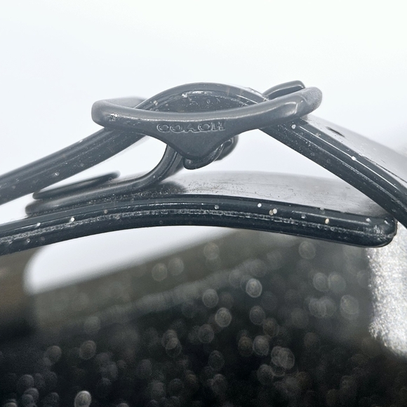 Coach Women's Black Jelly Sandals - Picture 8 of 10